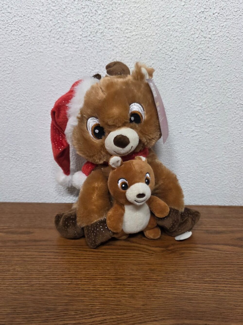 Holiday Decor Christmas Animated Duet Pets Bodies Move & Plays Sleigh Ride New